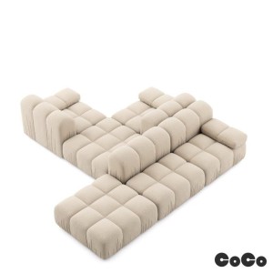 CoCo sofa dwustronna 306x306 bucle krem  