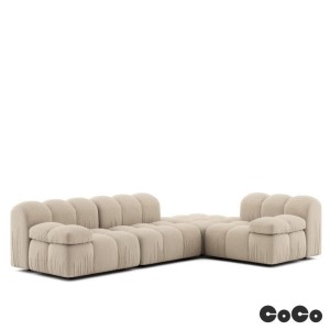 CoCo sofa narożna dwustronna 306x204 bucle krem 